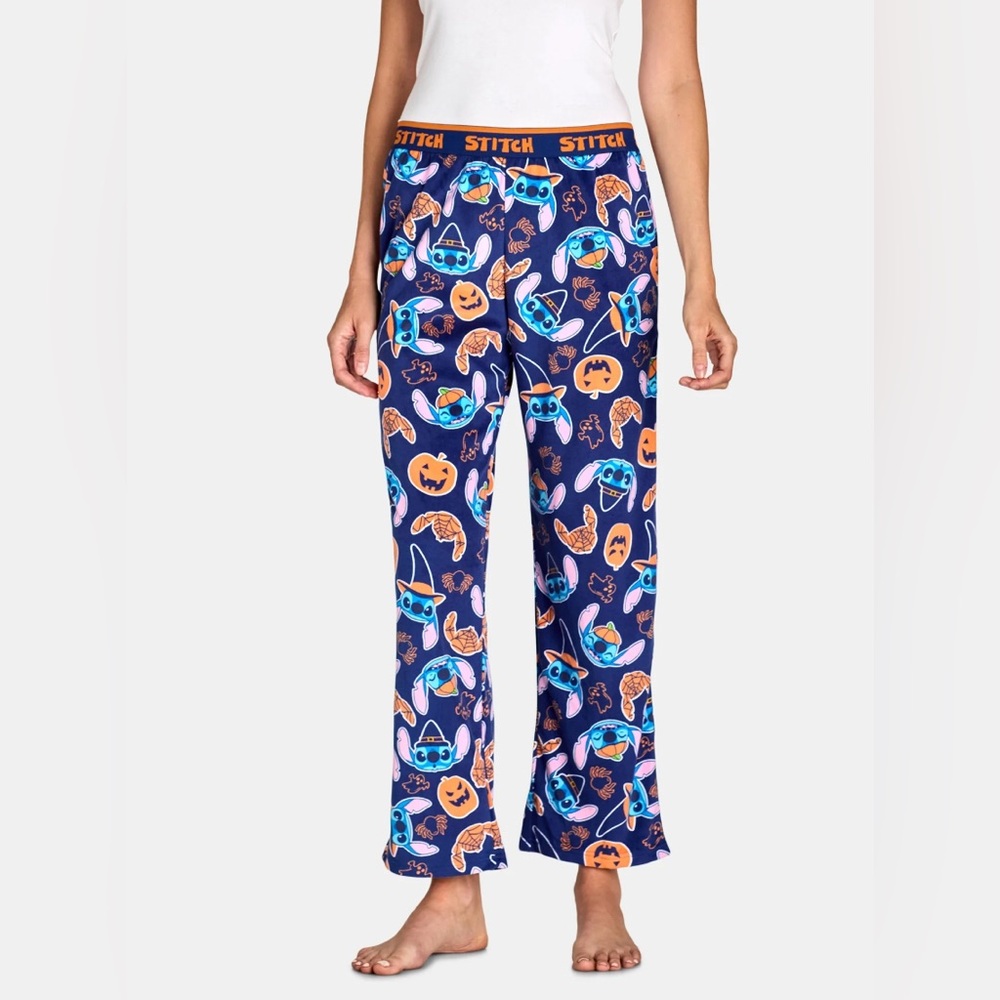 Disney Women’s Stitch Halloween Velour Sleep Pants - Picture 1 of 3